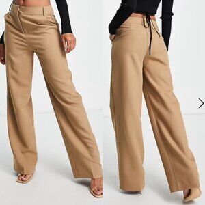 4th & Reckless Brown Tailored Slouchy Tall Pants 35389